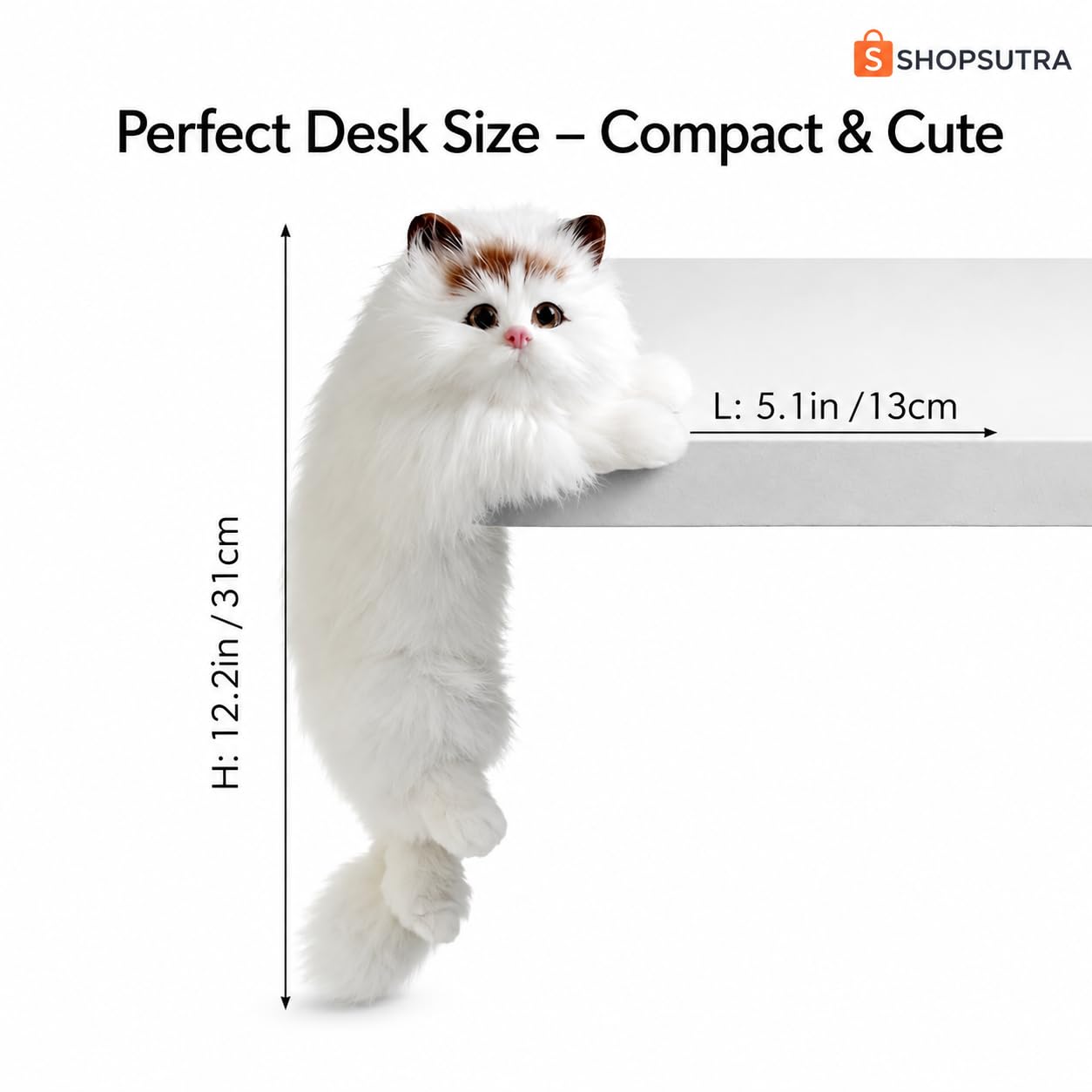 Cute Hanging Cat Decor – Fluffy Desk & Shelf Ornament