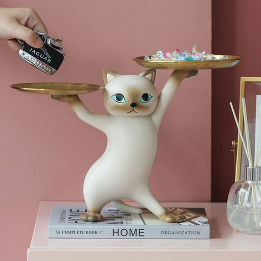Enchanting Cat with Double Tray