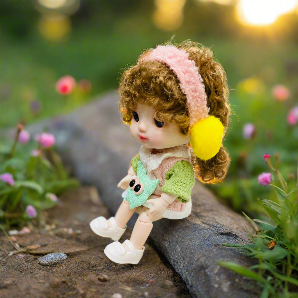 NestyFox 22cm Realistic Musical Doll with Sound & Movement