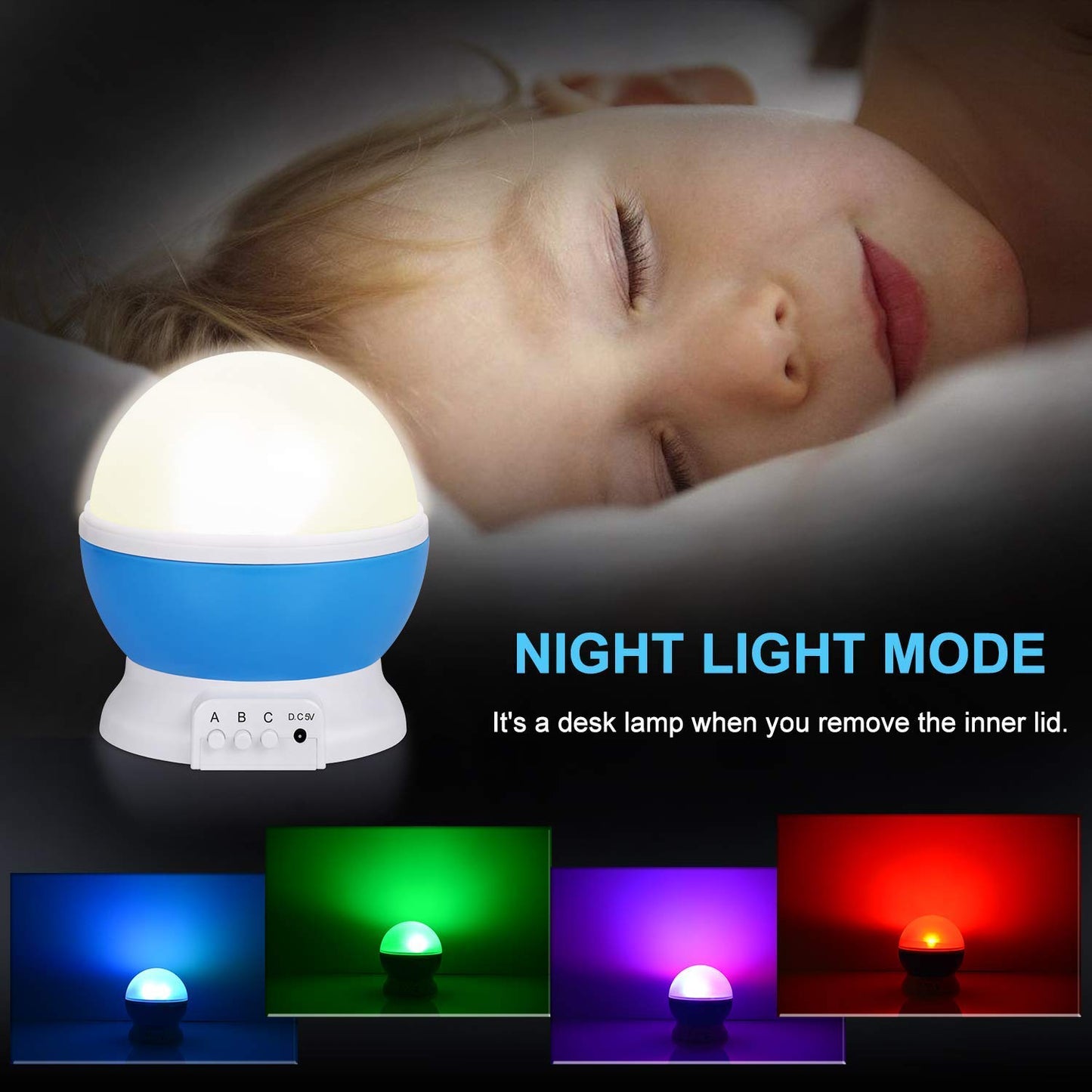 Star Master Sky Projector: USB LED Bed Lamp