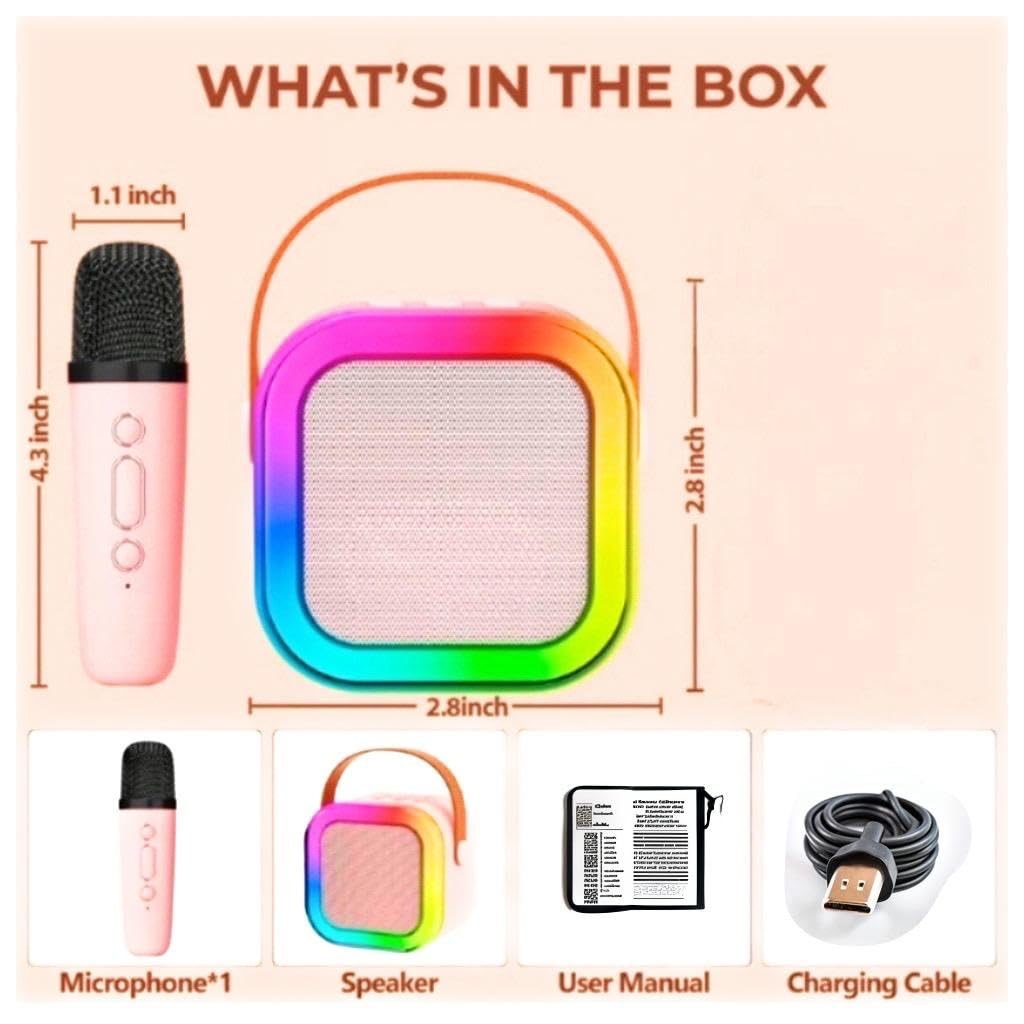 Bluetooth Speaker with Mini Wireless Karaoke Mic