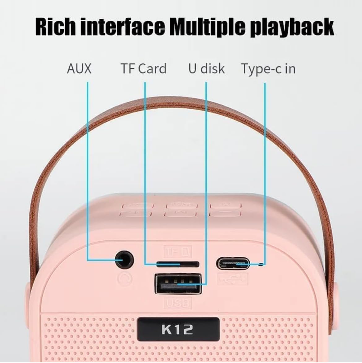 Bluetooth Speaker with Mini Wireless Karaoke Mic