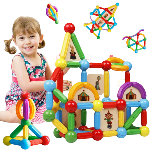 Magnetic Building Sticks Blocks For Kids - 25 Pieces