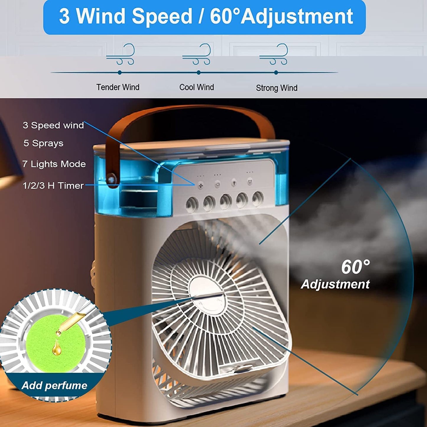 Portable Chill Breeze Mini Air Cooler Fan