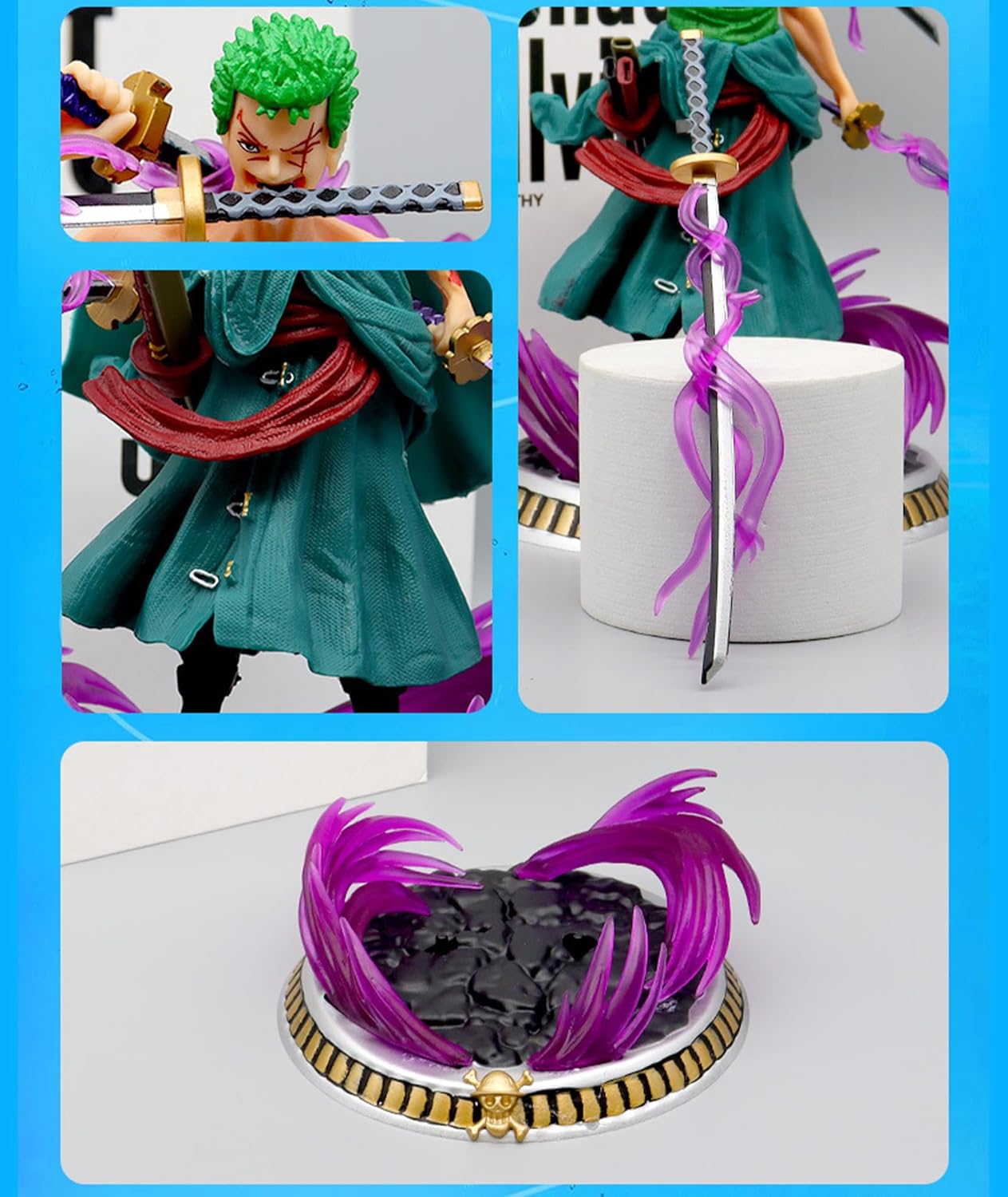 One Piece Roronoa Zoro Action Figure - Three Sword Style Battle Statue