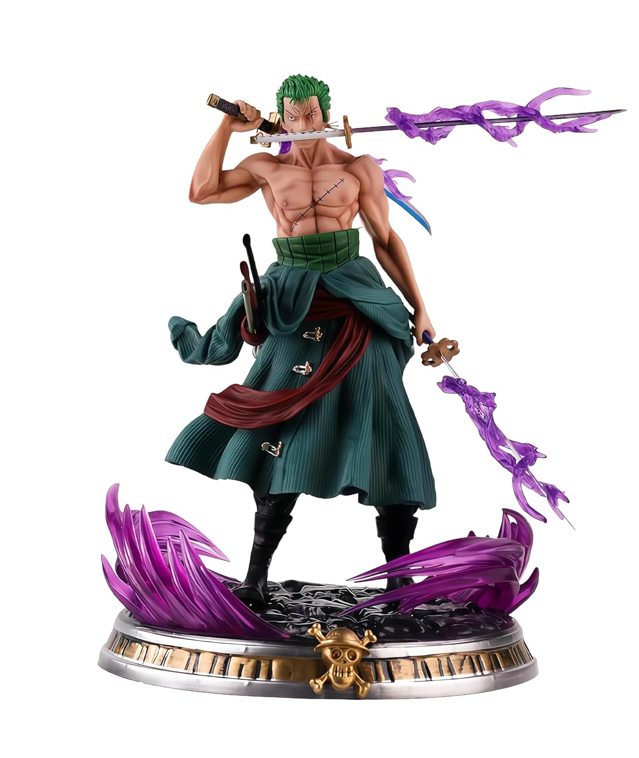 One Piece Roronoa Zoro Action Figure - Three Sword Style Battle Statue