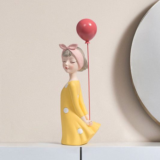 Retro Style Girl With Balloons