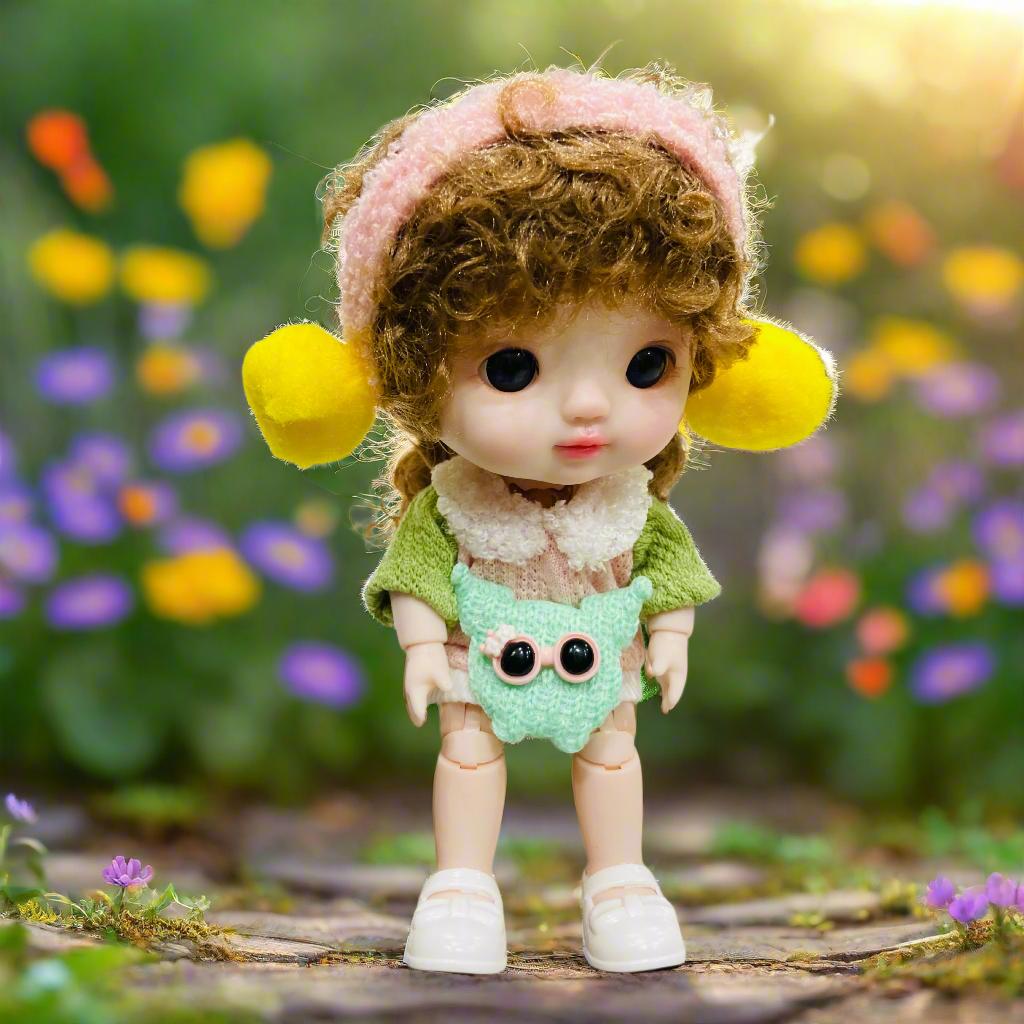 NestyFox 22cm Realistic Musical Doll with Sound & Movement