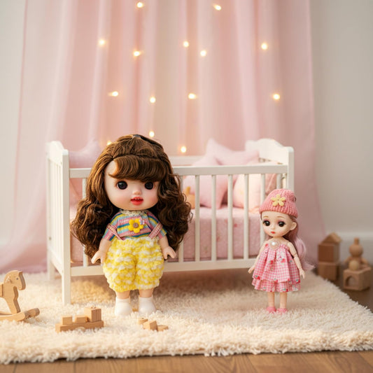 Reborn Silicone Doll with Keychain Doll & Surprise Gift Set