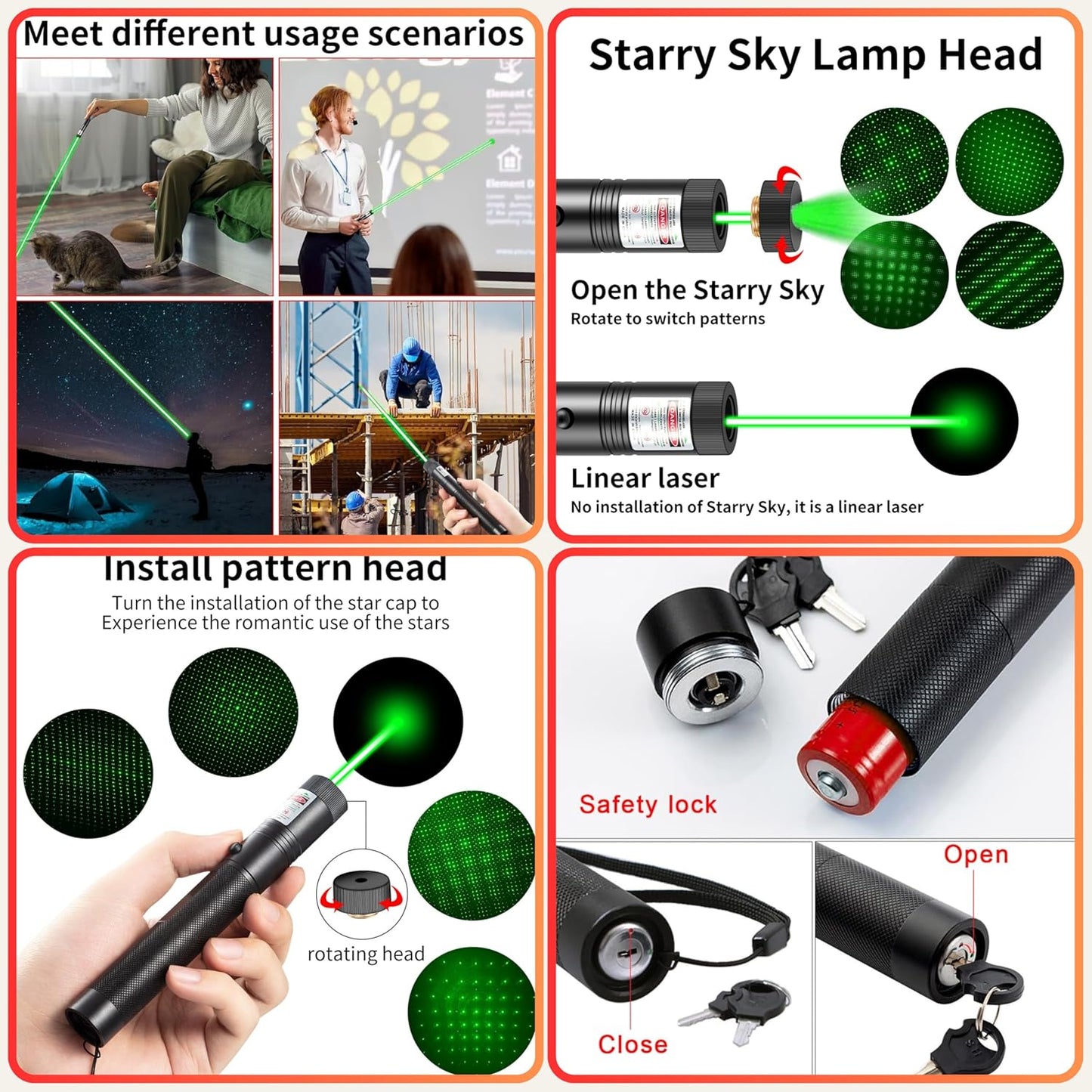 Rechargeable Superhero & Military Grenade Laser Pointer Combo