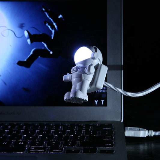 Adjustable Astronaut LED Night Light - Flexible Spaceman Reading Lamp