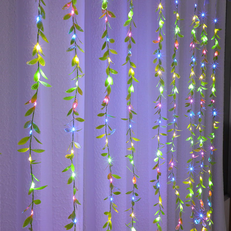 Vine Leaf LED Lights - 200 LEDs, 8 Modes, 1 m, Multi-Color