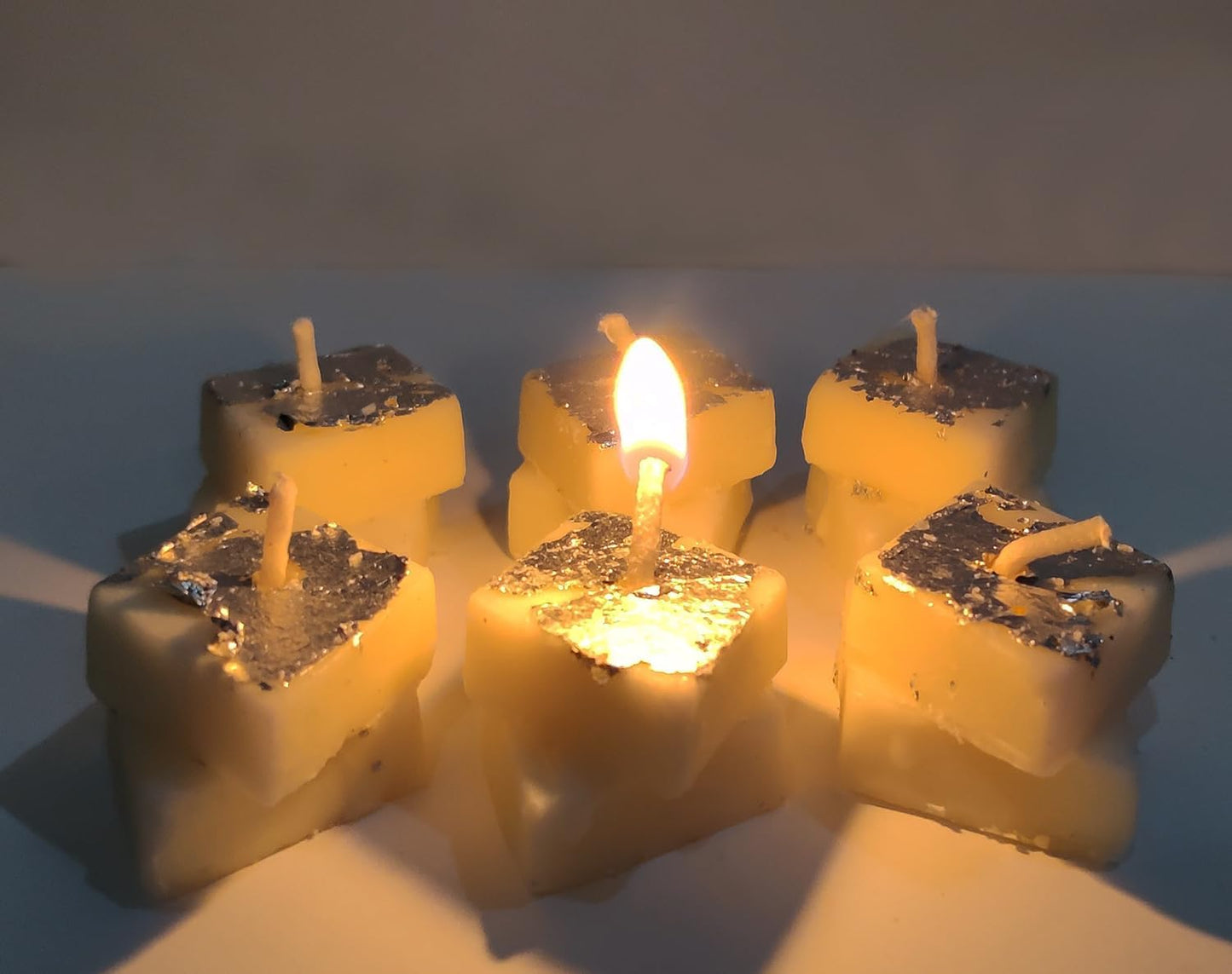 Diwali Barfi-Shaped Soy Wax Candles - Set of 12 for Festive Gifting & Home Décor