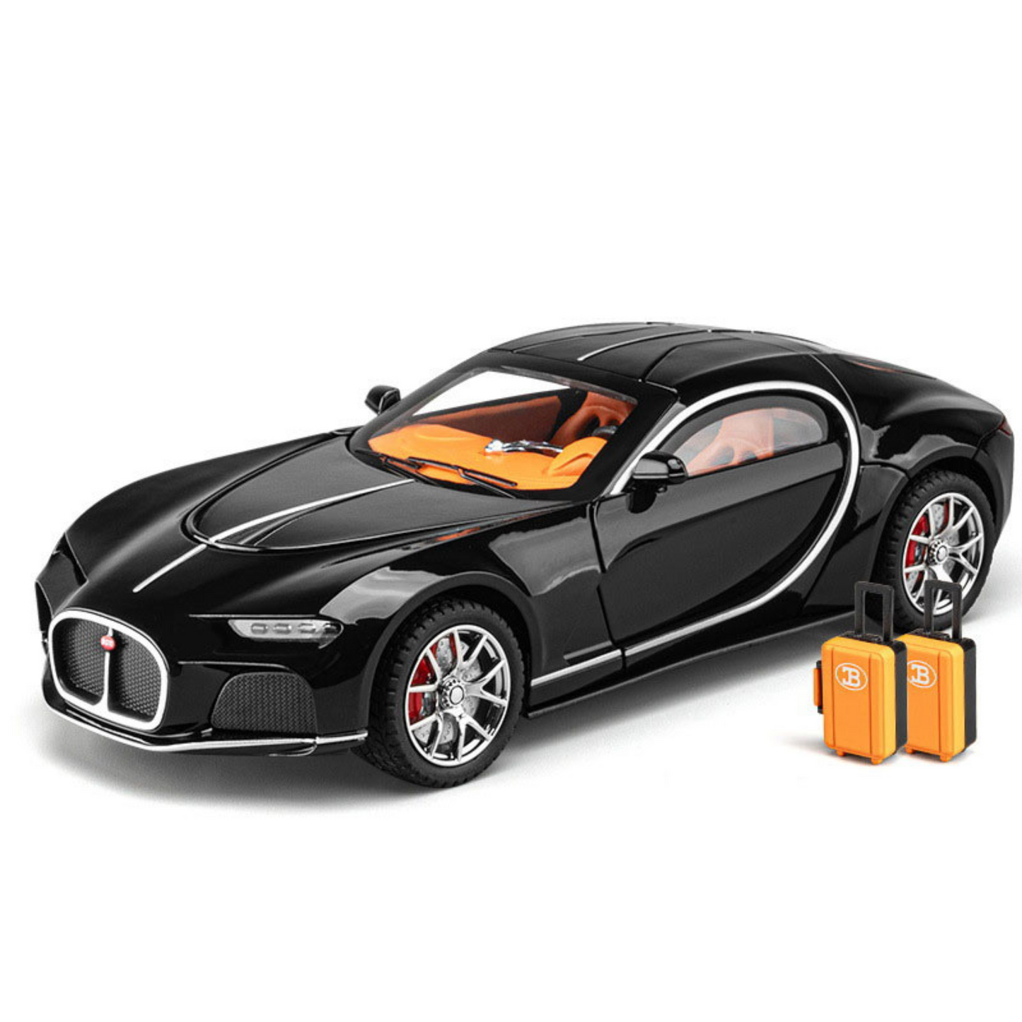 Bugatti Metal Car 1:24 – Die-Cast Pull Back Toy with Lights & Sound