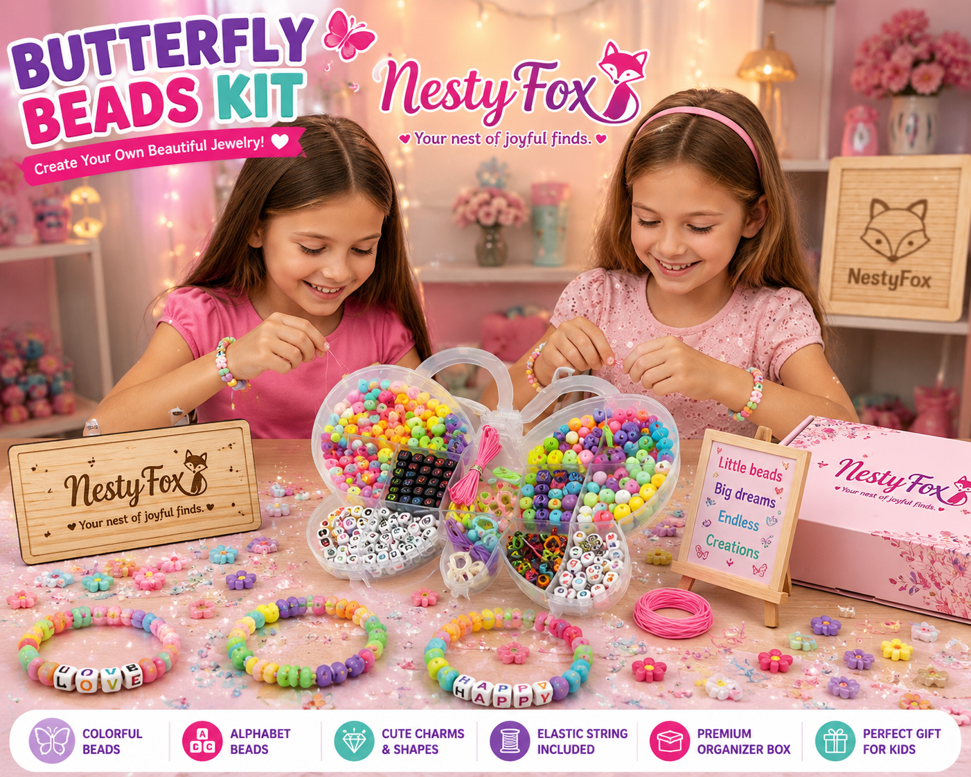 DIY Beads Jewelry Making Kit for Kids