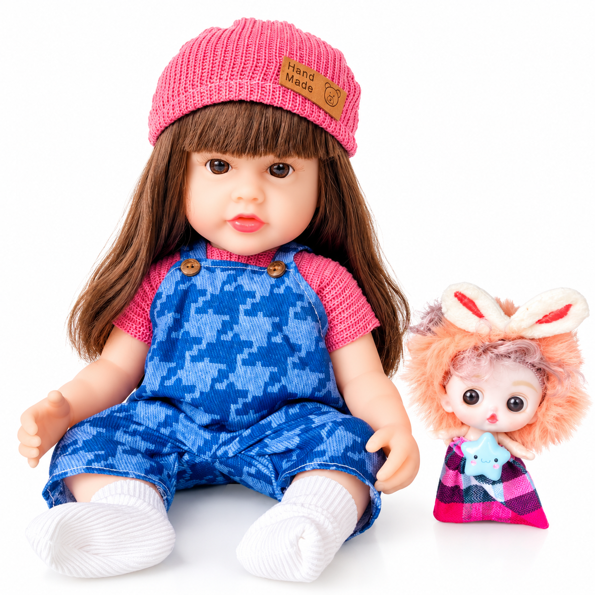 NestyFox 3-Doll Silicone Doll Combo Set for Girls with Mini Fashion Doll