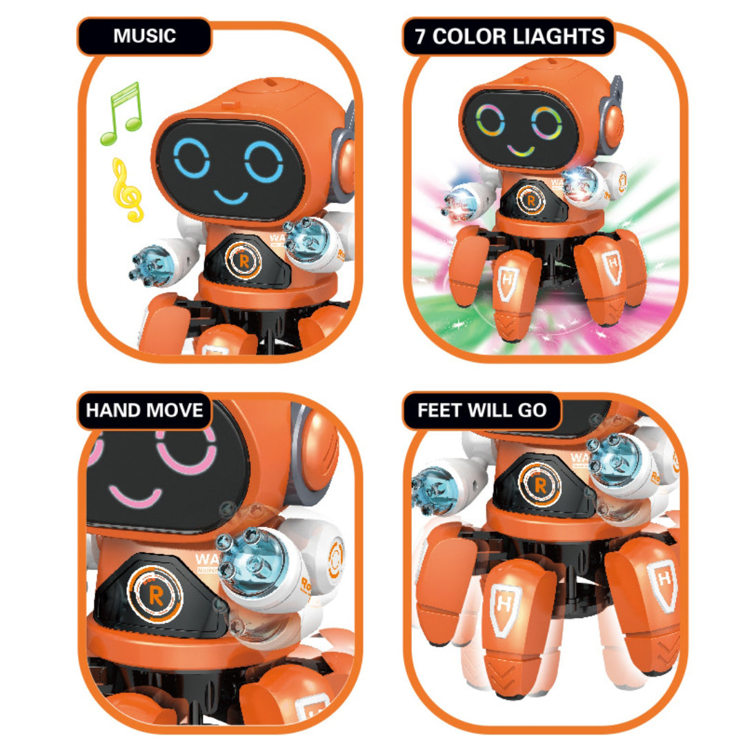 Dancing Robot with Lights & Music | All-Direction Movement Toy for  Boys & Girls