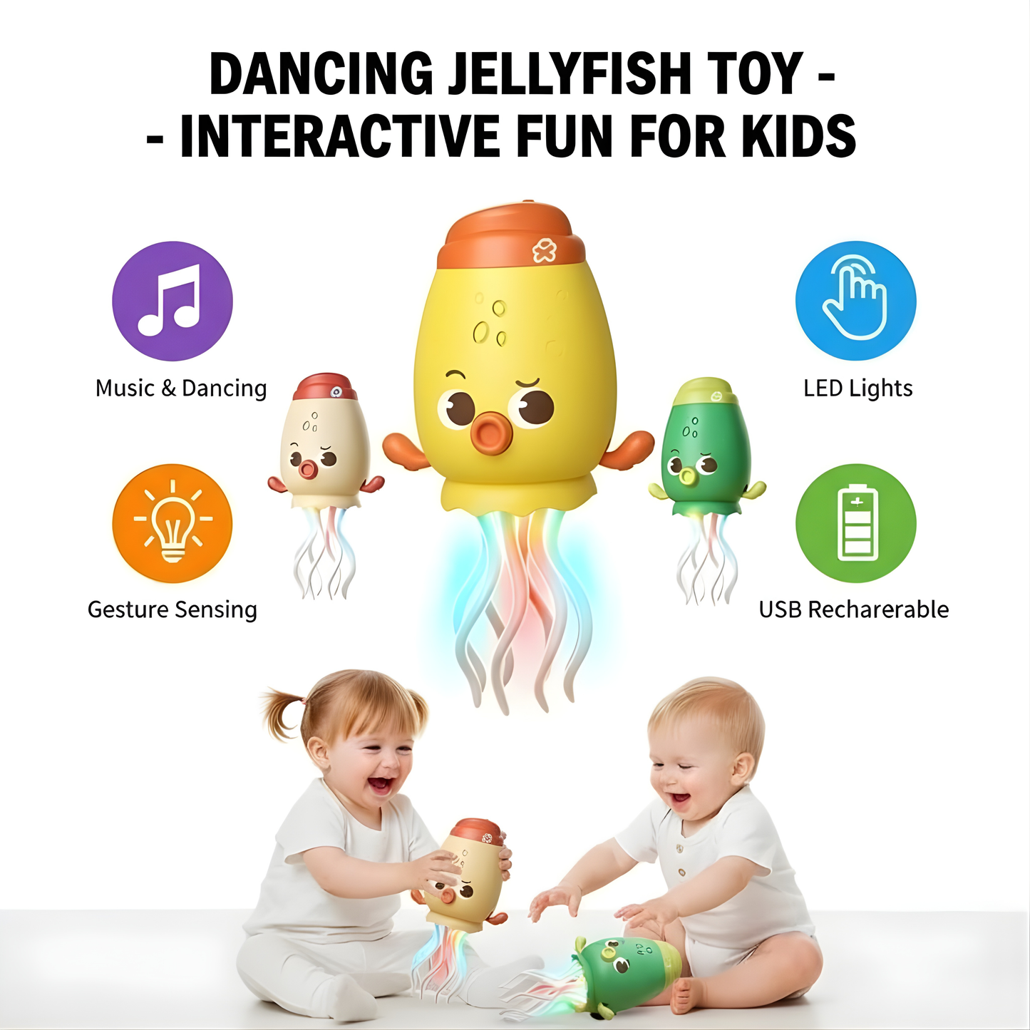 Electric Dancing Jellyfish Octopus Toy – Light & Music For Kids