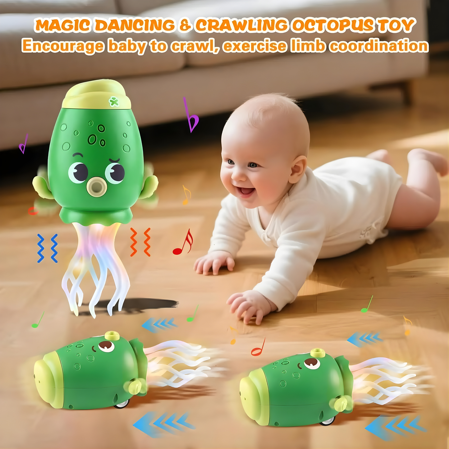 Electric Dancing Jellyfish Octopus Toy – Light & Music For Kids