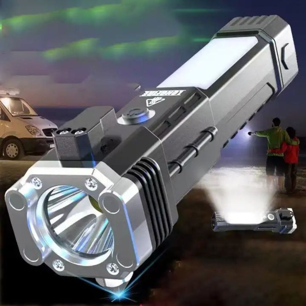 LED Rechargeable Hammer Torch Light