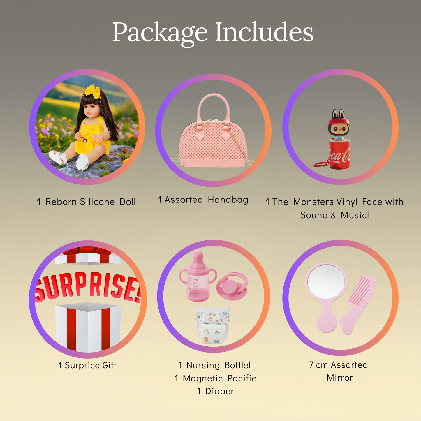 NestyFox 53 cm Realistic Silicone Baby Doll with Sound & Motion For Girls