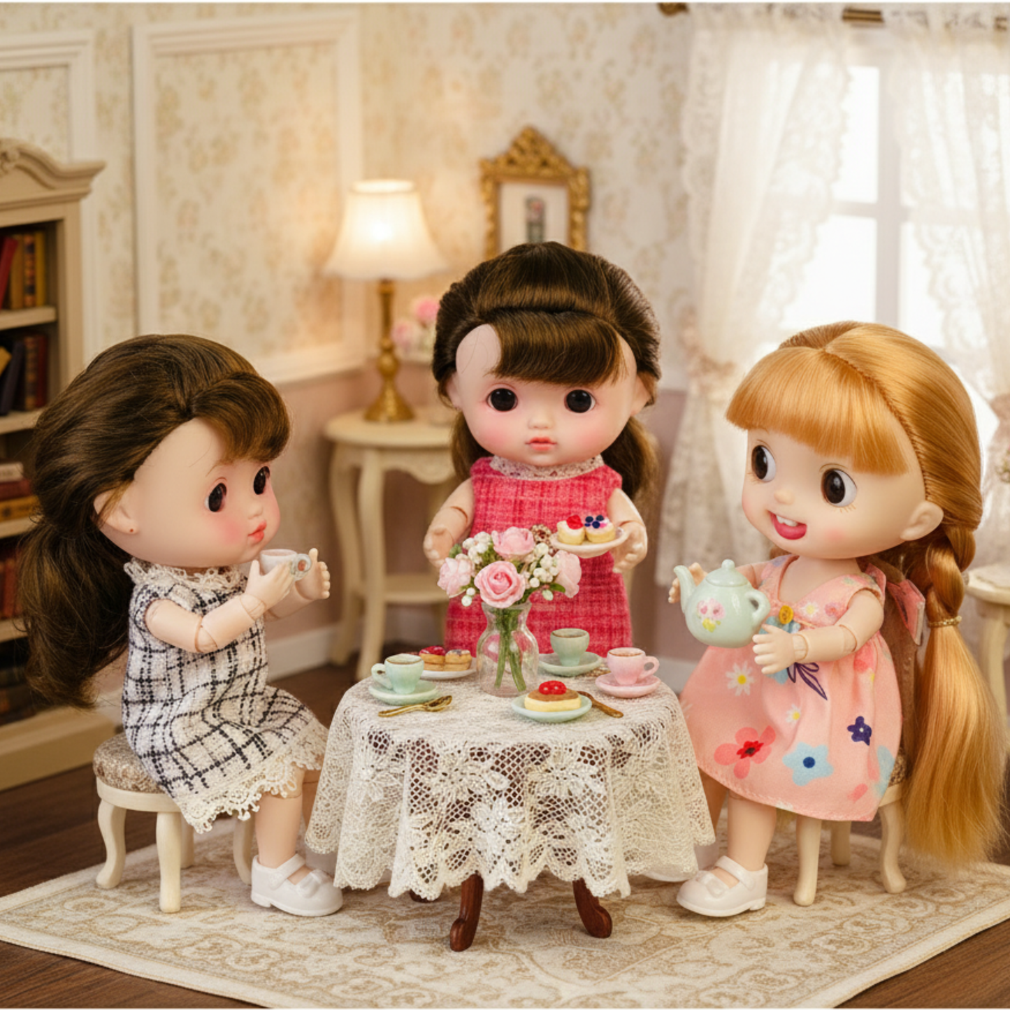 NestyFox CoCo 22cm Premium Movable Mini Fashion Doll for Kids – Poseable Toy Doll with 15 Joints