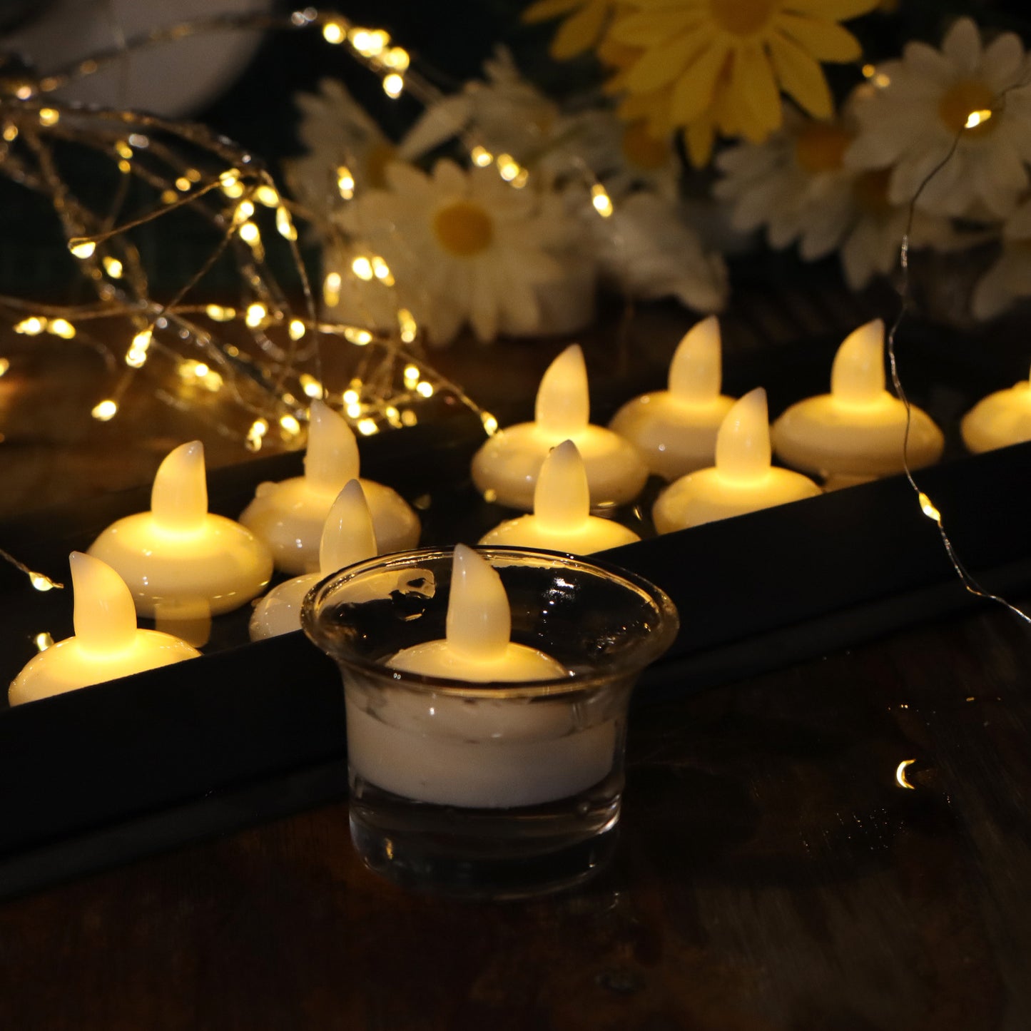 Floating Water Sensor Diya - Pack of 12 for Diwali & Decor