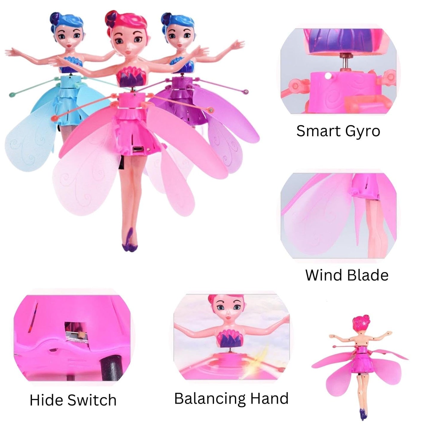 Flying Fairy Doll With Hand Sensor Control