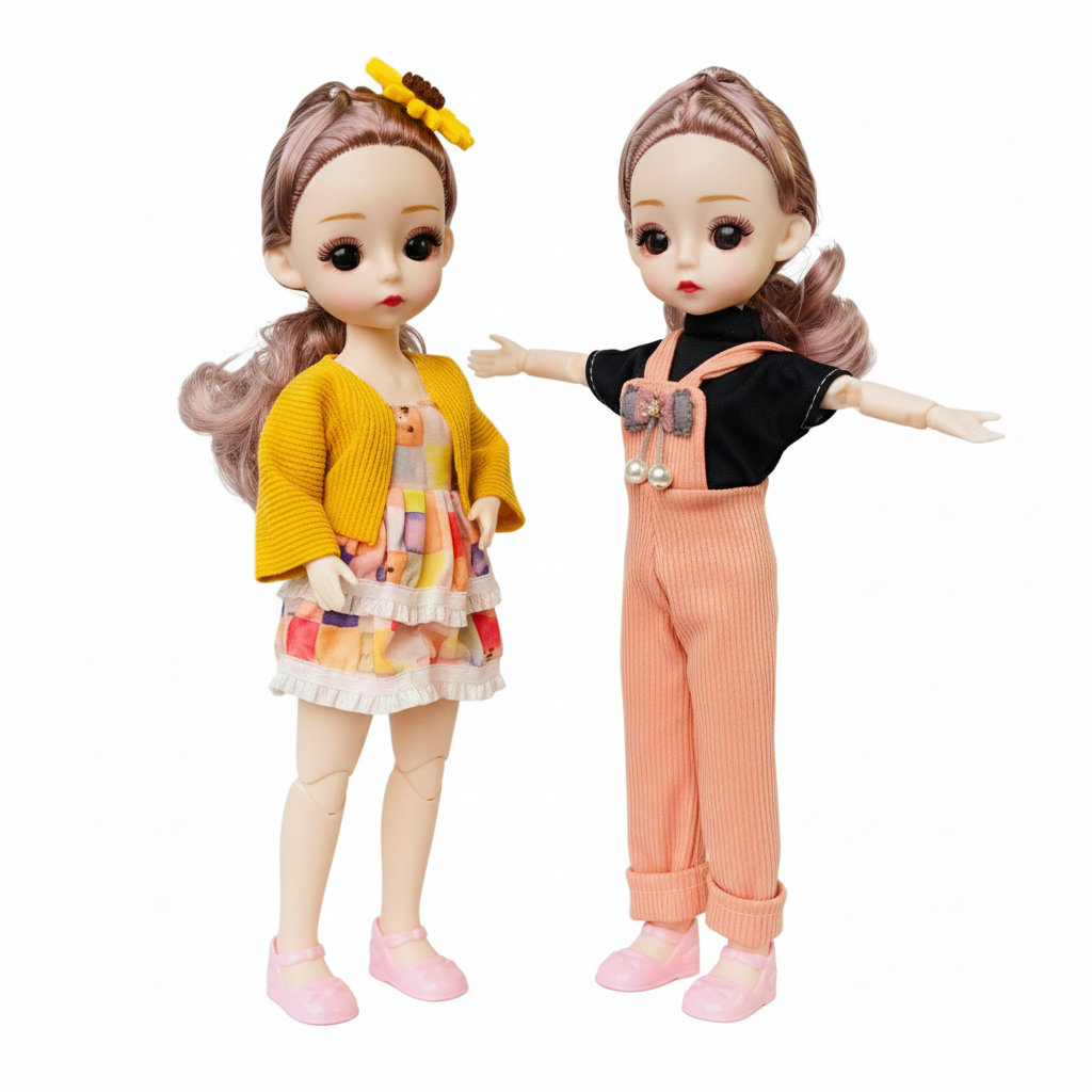Pack of 2 Fashion Dolls - Lifestyle playroom scene standing