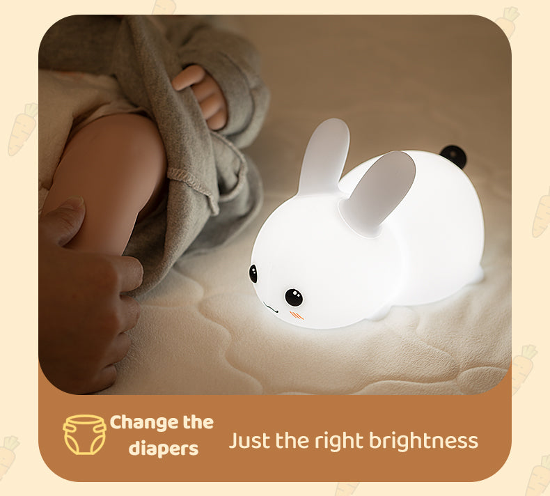 Mini Rechargeable Soft Touch LED Rabbit Night Light