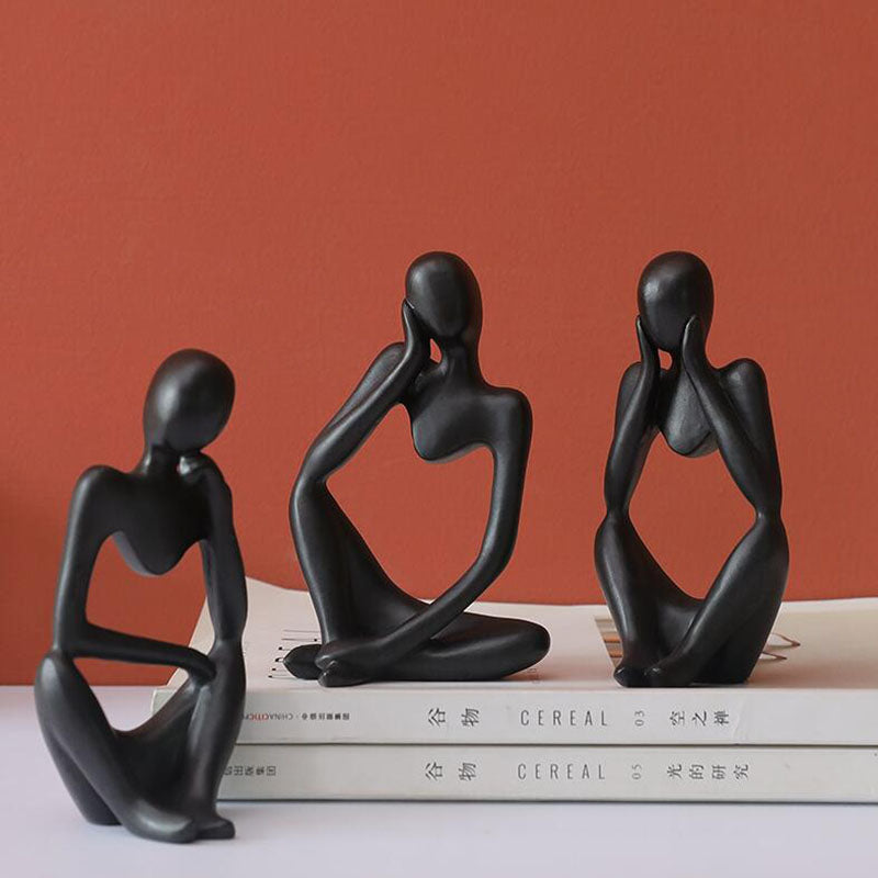 Trio Thinker Figurine