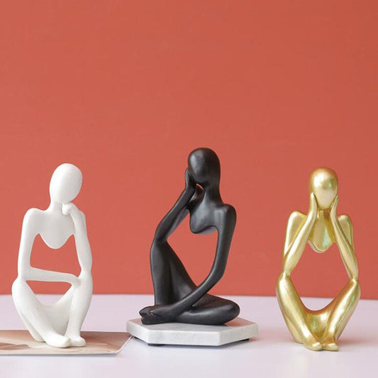 Trio Thinker Figurine