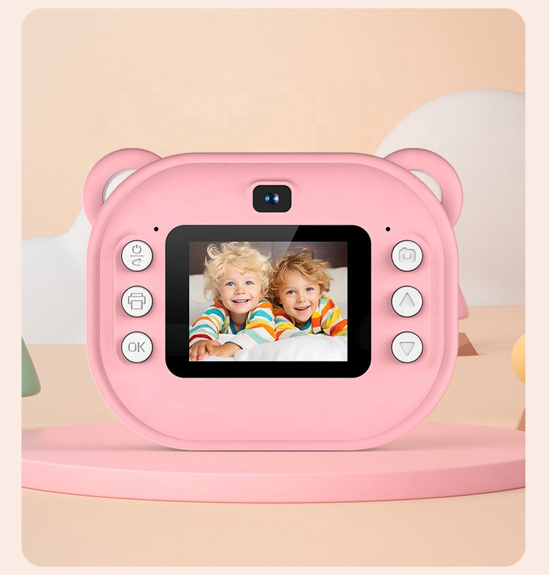 Instant Print Camera, 1080P Thermal Printing 2-Inch HD Screen