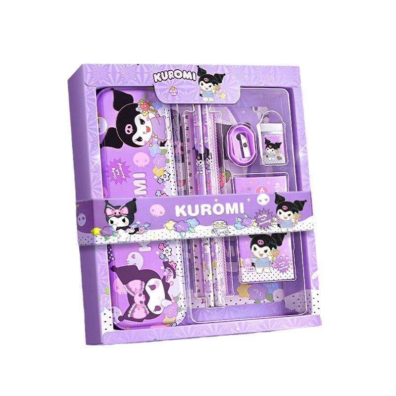 Set of 2 Kuromi Cartoon 7-in-1 Stationery Gift Sets for Kids