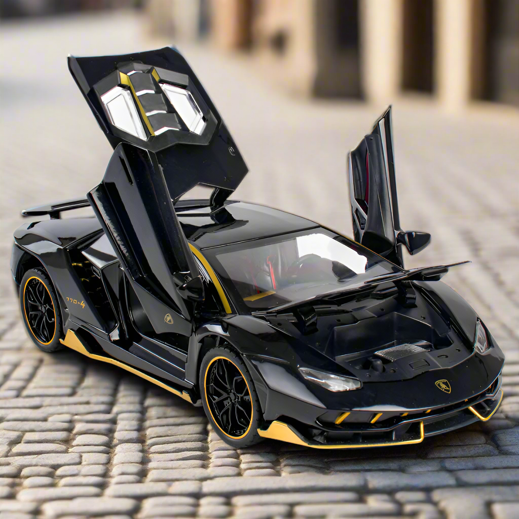 1:24 scale Lamborghini 770 Supercar die-cast alloy model, detailed collectible toy car with realistic design for kids and collectors