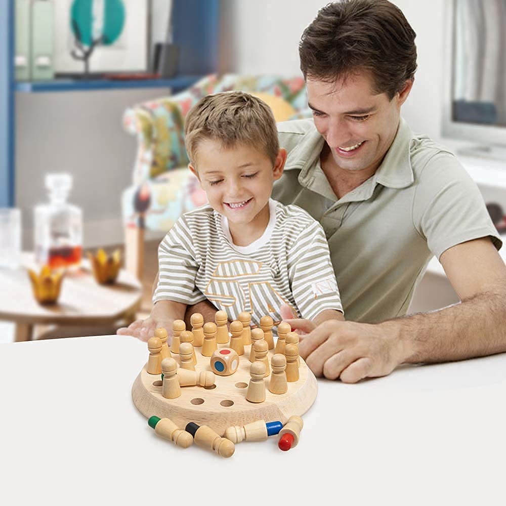 Wooden Memory Match Stick Chess Game –  Toy for Kids |