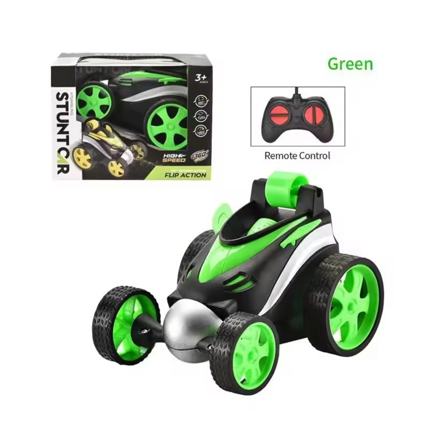 NestyFox Stunt Car - 360° Rotating Remote Control Car