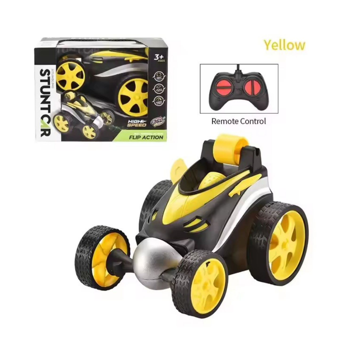 NestyFox Stunt Car - 360° Rotating Remote Control Car