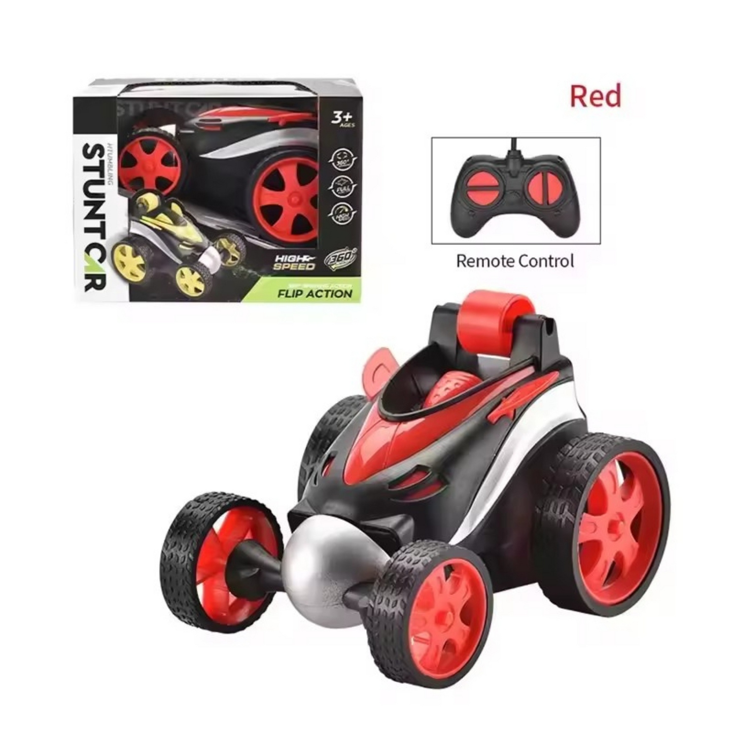 NestyFox Stunt Car - 360° Rotating Remote Control Car