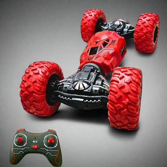 Moka 4WD RC Stunt Car | Double-Sided 360° Rotating Off-Road Toy (Red)