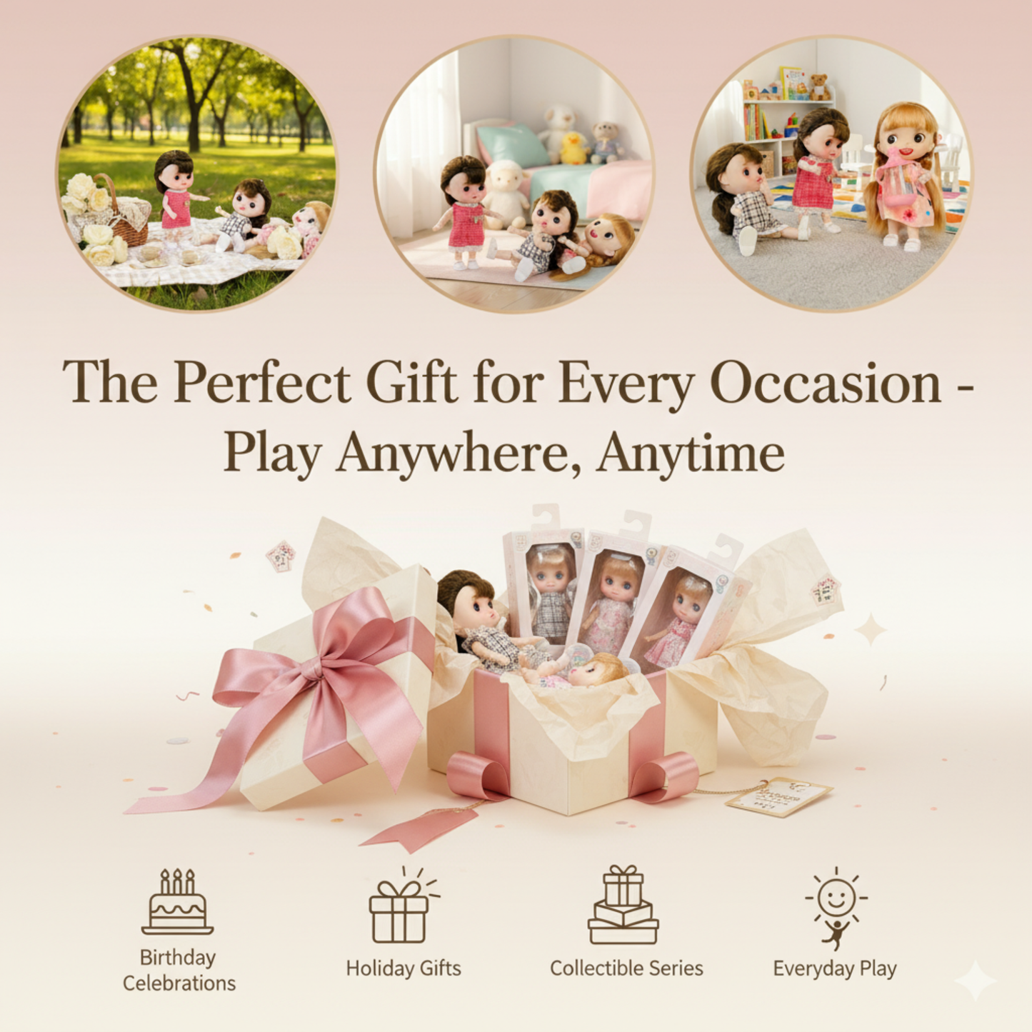 Premium Mini Doll - 22cm Collectible Toy for Kids Ages 3+