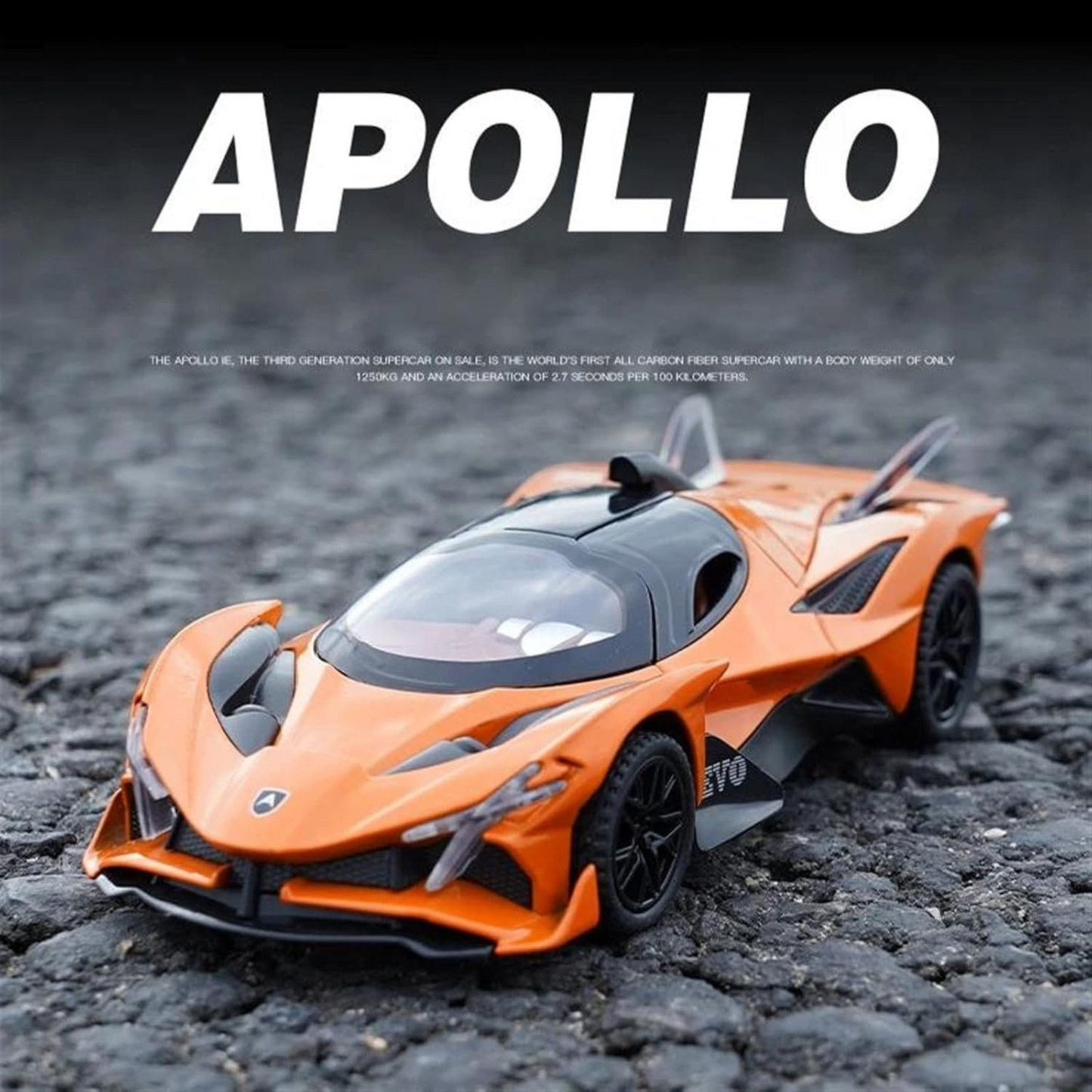 NestyFox Apollo Evo Super Car - 1:32 Scale Die-Cast Model with Light & Sound Effects