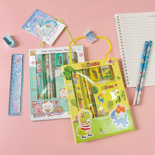 Cartoon Theme Stationery 6 pcs Set