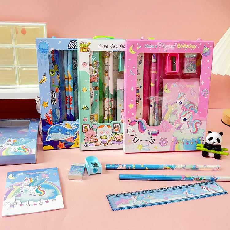 Cartoon Theme Stationery 6 pcs Set