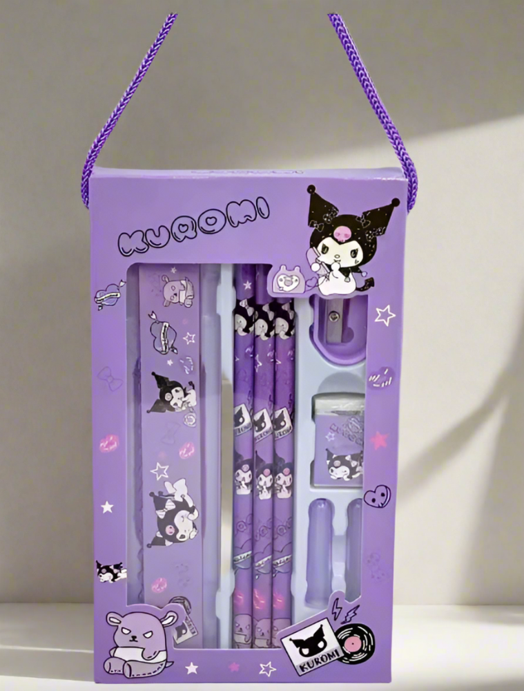 Kuromi Stationery Set of 2 - Pencil Kit for Girls/Boys