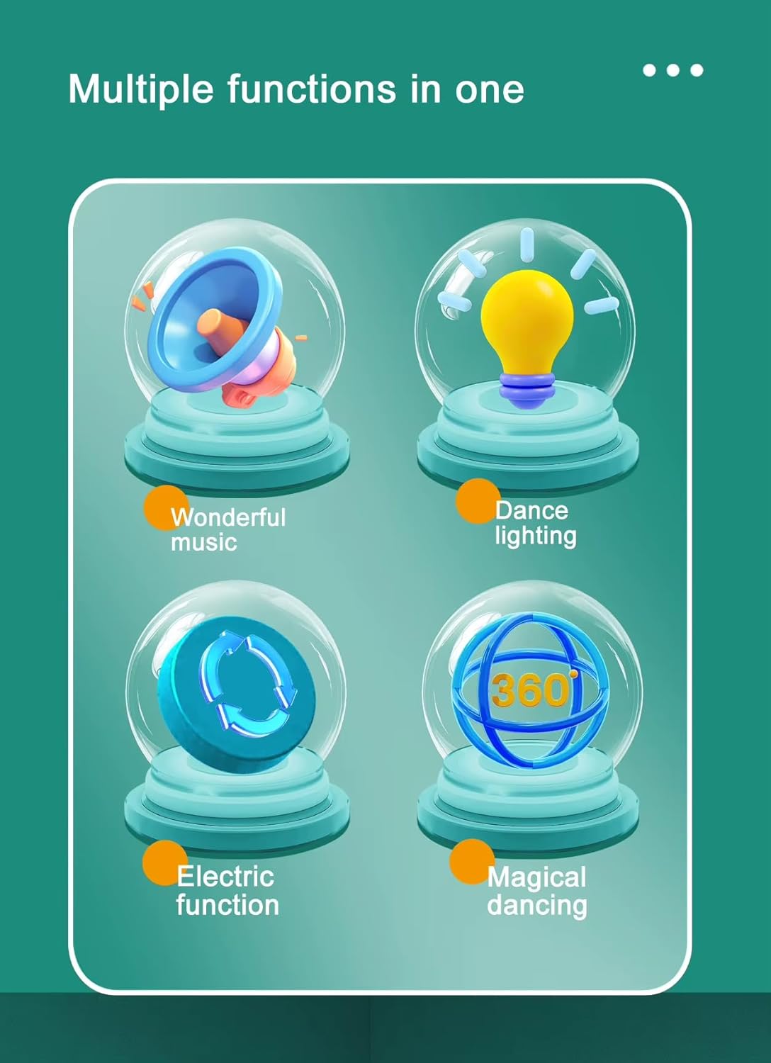 Dancing Jellyfish Toy for Kids with Music, LED Lights & 360° Bump-and-Go Action