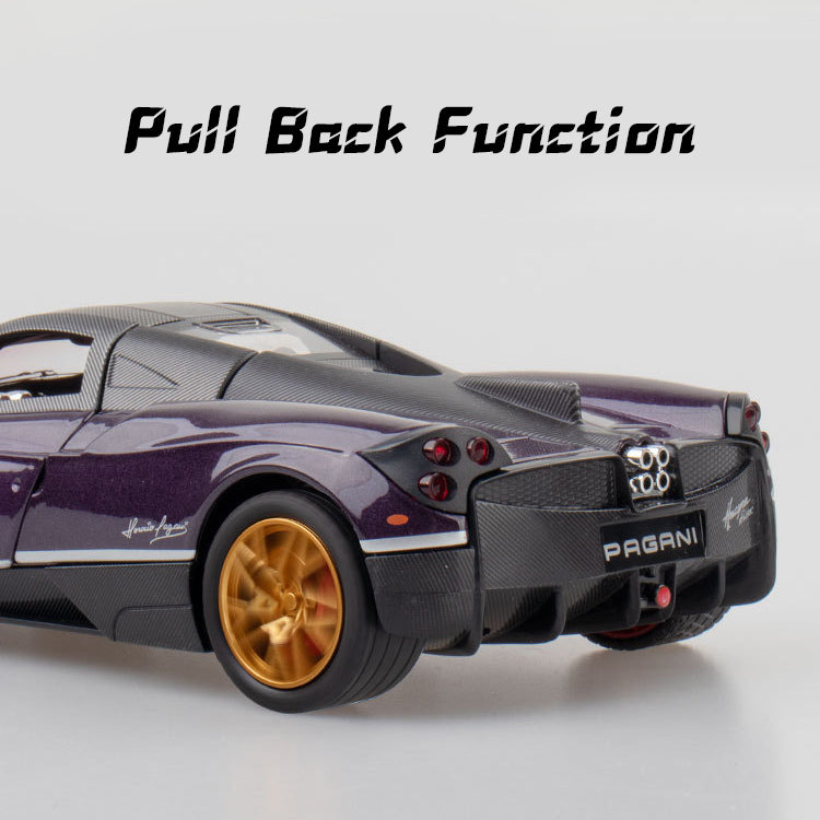 Pagani Huayra Dinastia 1:32 Pull Back Toy Car for Kids - Boys & Girls Gift (Purple)