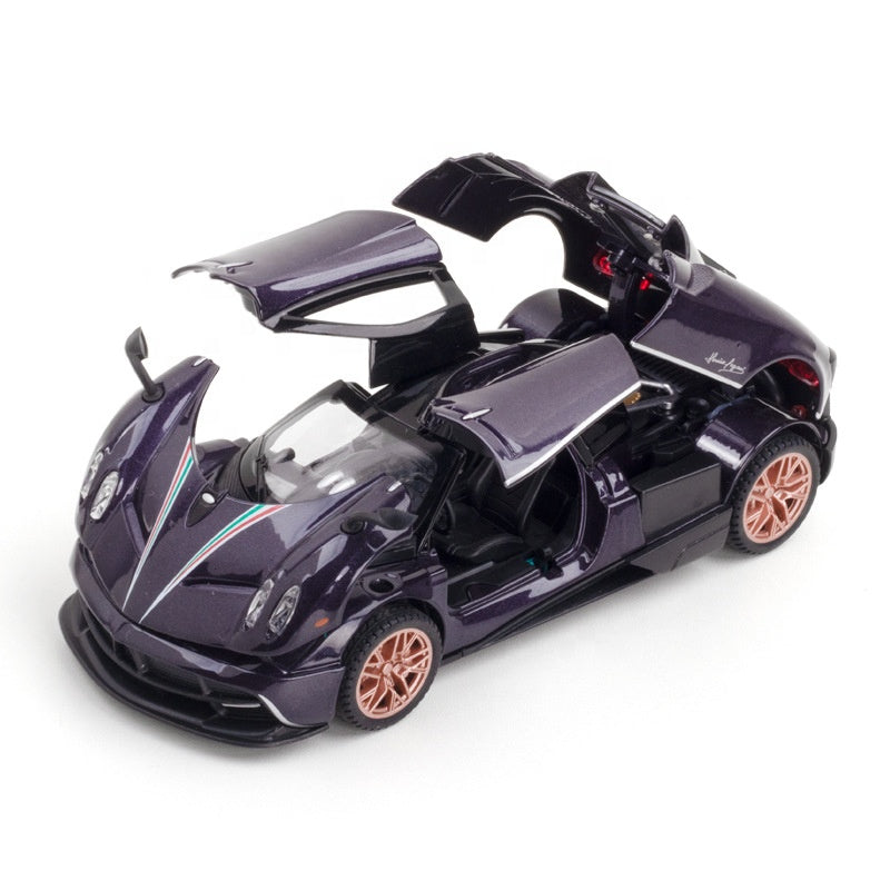 Pagani Huayra Dinastia 1:32 Pull Back Toy Car for Kids - Boys & Girls Gift (Purple)