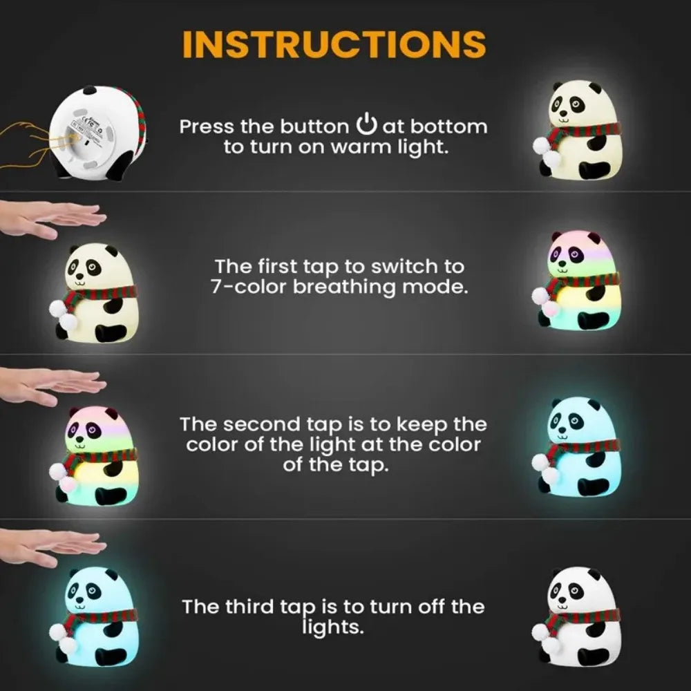 Panda Design Silicone Touch Lamp