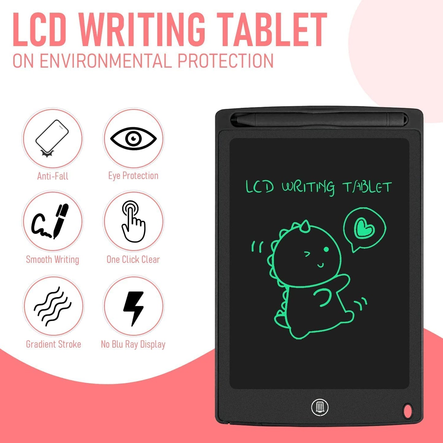 Portable LCD Writing Tablet with Instant Erase